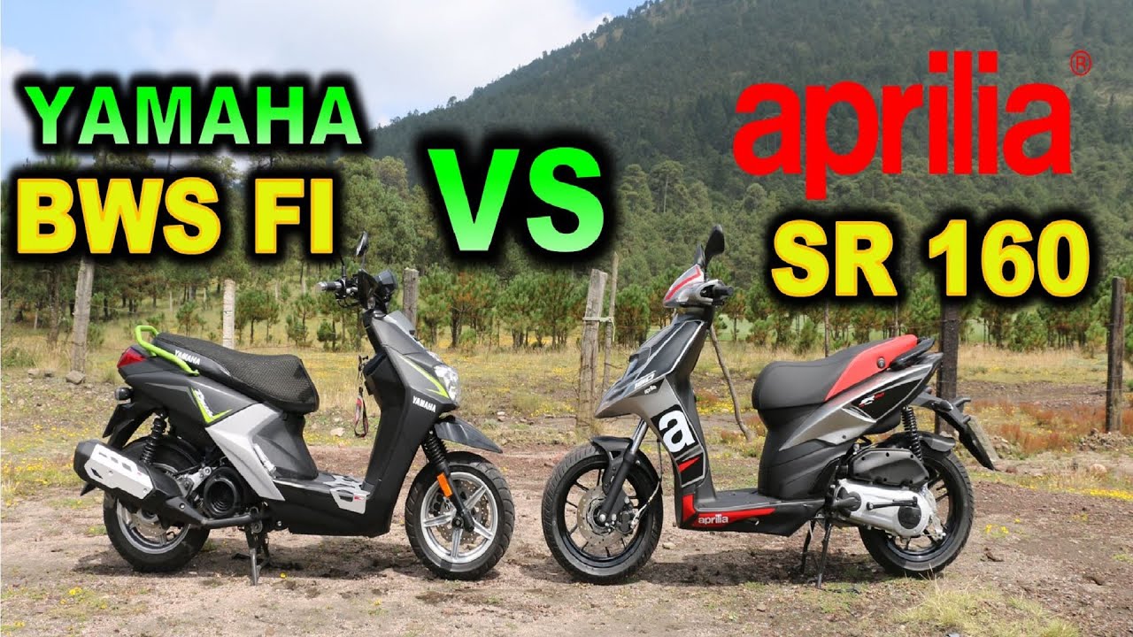 APRILIA VS YAMAHA  - COMPARATIVA - BLITZ RIDER  SR 160 2022 vs BW'S  FI 2021