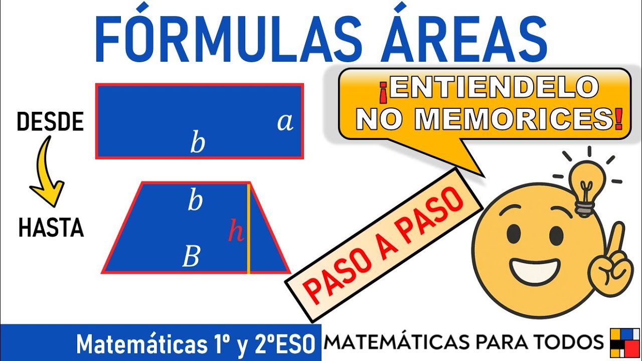 ¡No Memorices Fórmulas! 🧠 Entiende el ÁREA de las Figuras Planas | Demostraciones Fórmulas