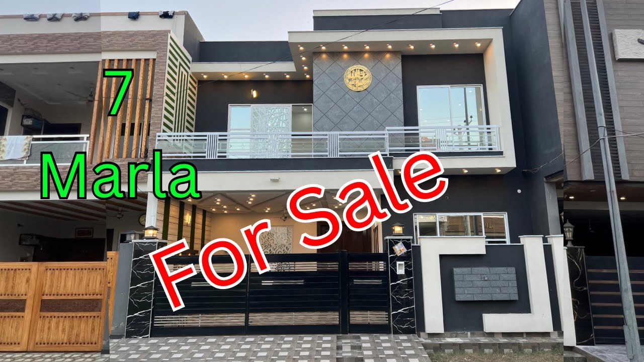 7 Marla modern luxury house for sale in canal road Eden Valley faisalabad 32x60 house map design