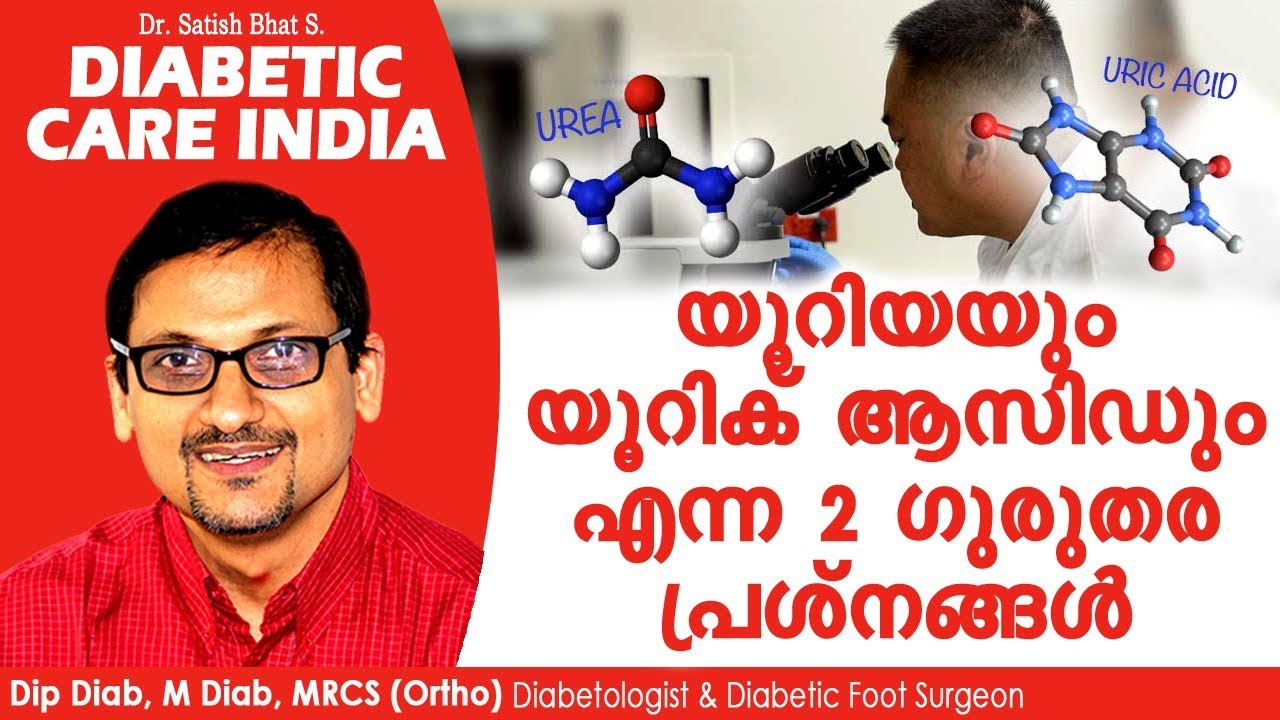 യൂറിയയും യൂറിക് ആസിഡും എന്ന 2 ഗുരുതര പ്രശ്നങ്ങൾ | Diabetic Care India| Malayalam Health Tips