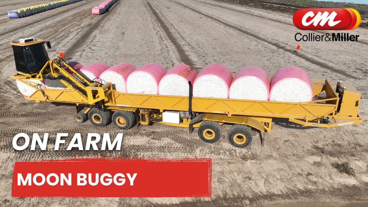 C&M’s Moon Buggy Monster II moves and unloads cotton modules like nothing else