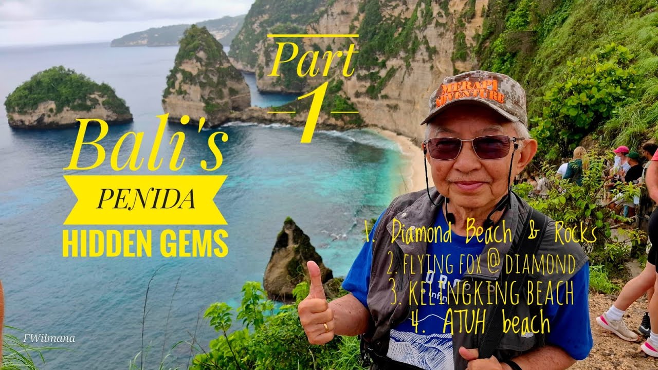 BALI - PENIDA part 1 Hidden Gems: DIAMOND Beach & Hill. FLYING-FOX at Diamond, KELINGKING beach
