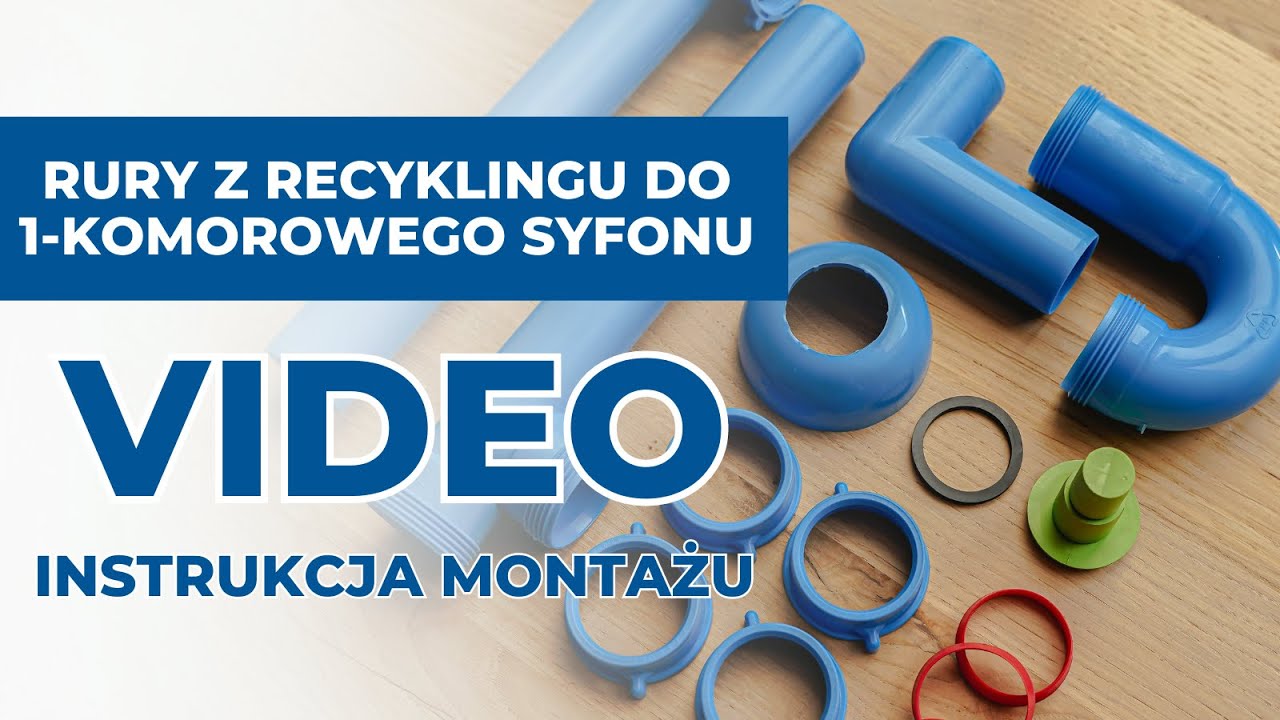Montaż rur do 1-komorowego syfonu z recyklingu 2life | FISC