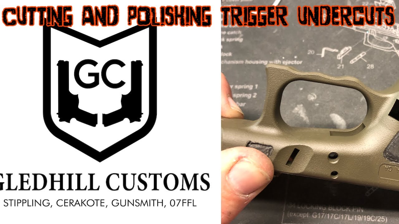 Cutting and polishing polymer trigger undercuts