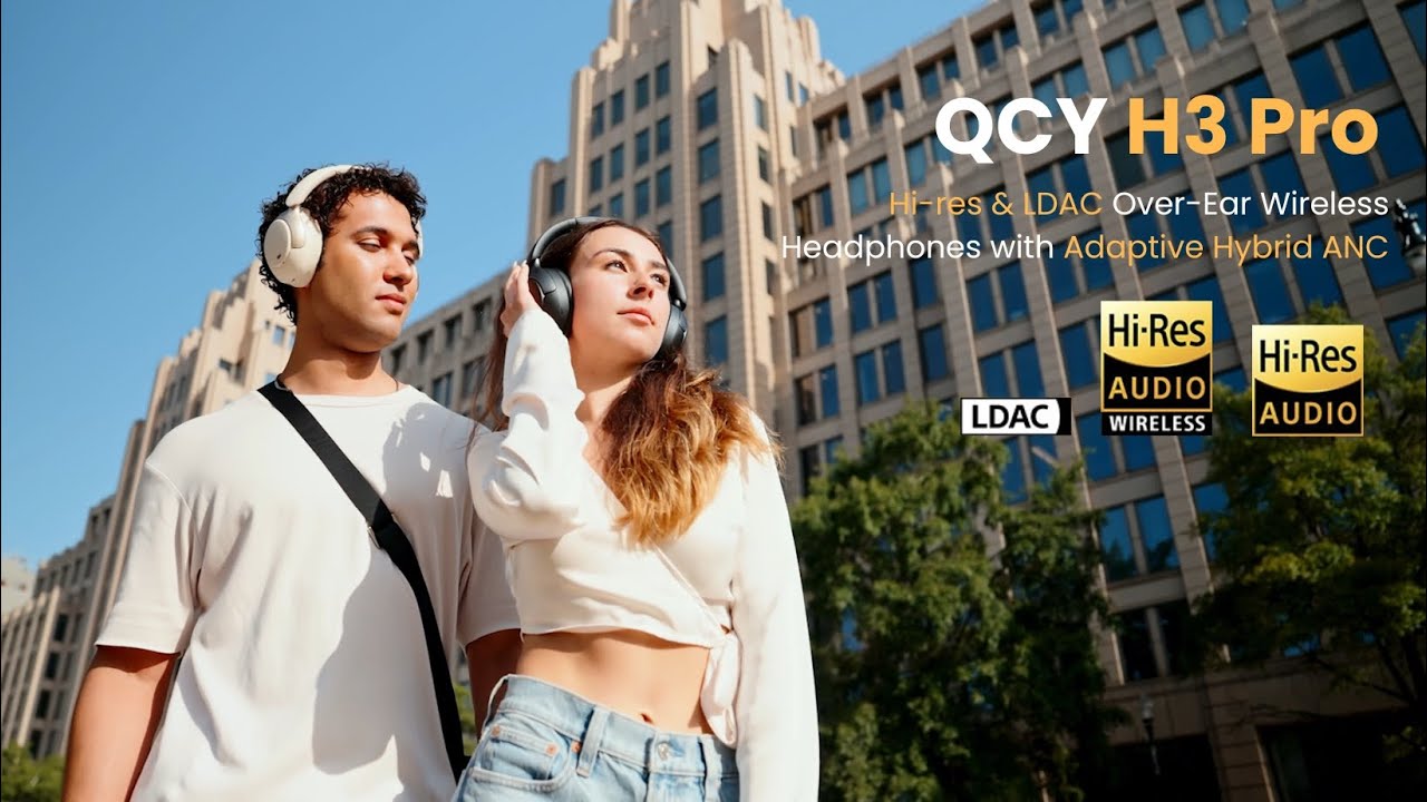 NEW DROP! QCY H3 Pro Hi-res & LDAC Over-Ear Wireless Headphones w Adaptive Hybrid ANC