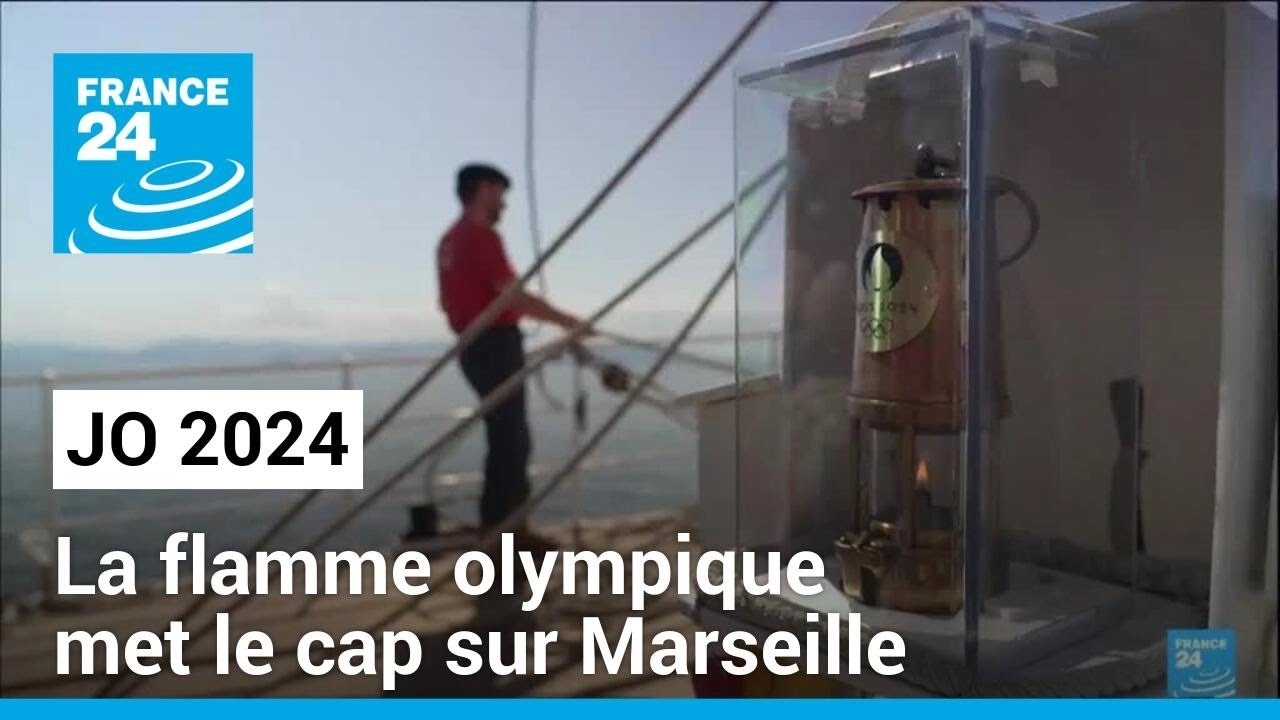 JO 2024 : Le Belem met le cap sur Marseille avec la flamme olympique • FRANCE 24