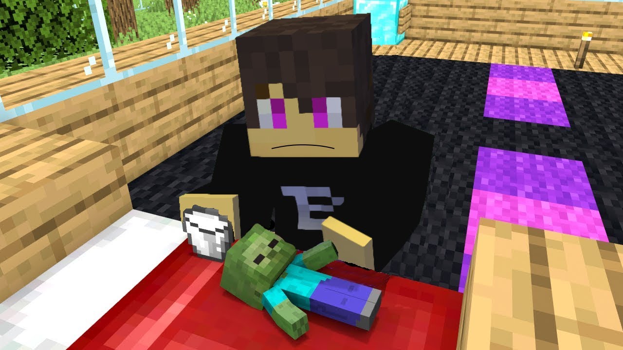 SZEGÉNY BABY ZOMBI A MINECRAFTBAN 100% SZOMORÚ!