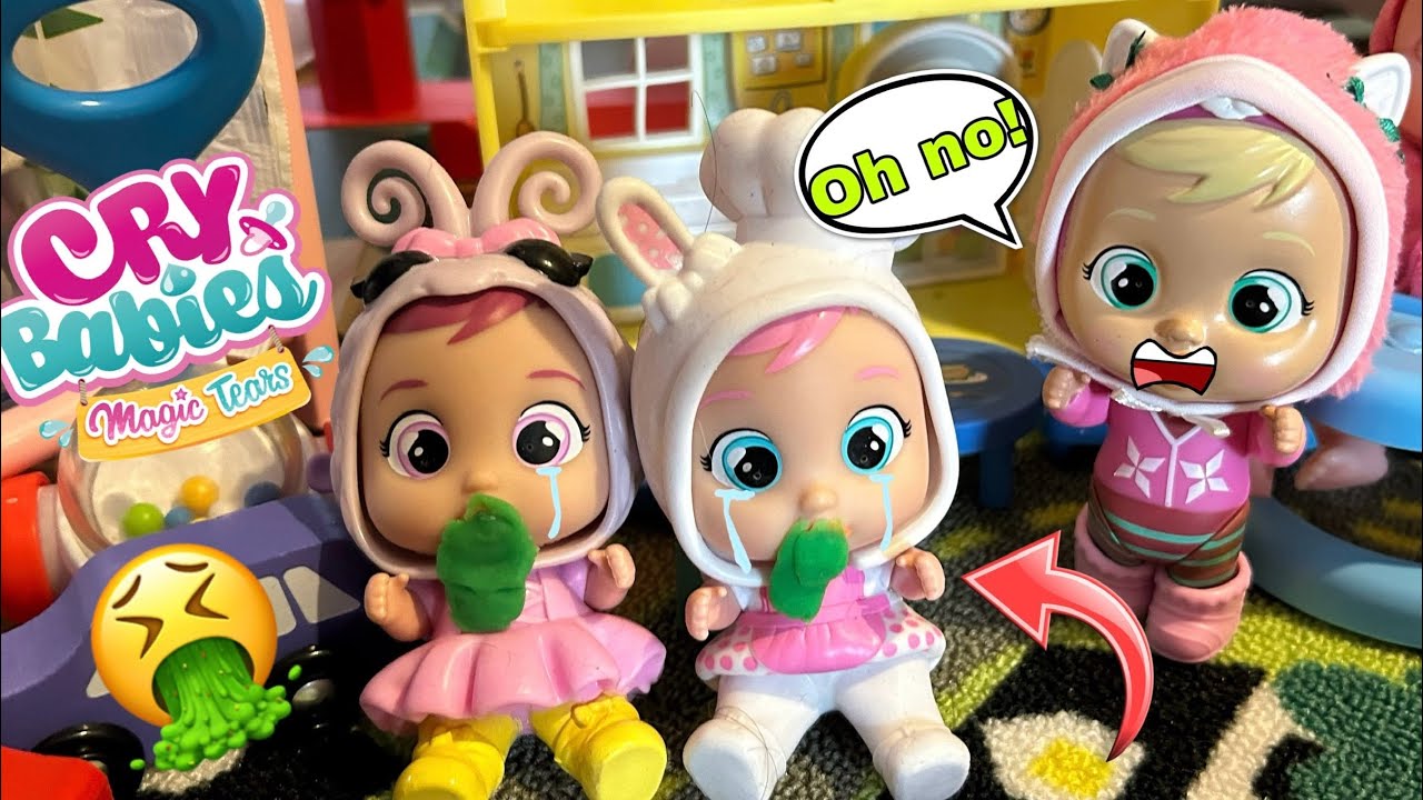 Cry baby dolls get Sick at Daycare! 🤢