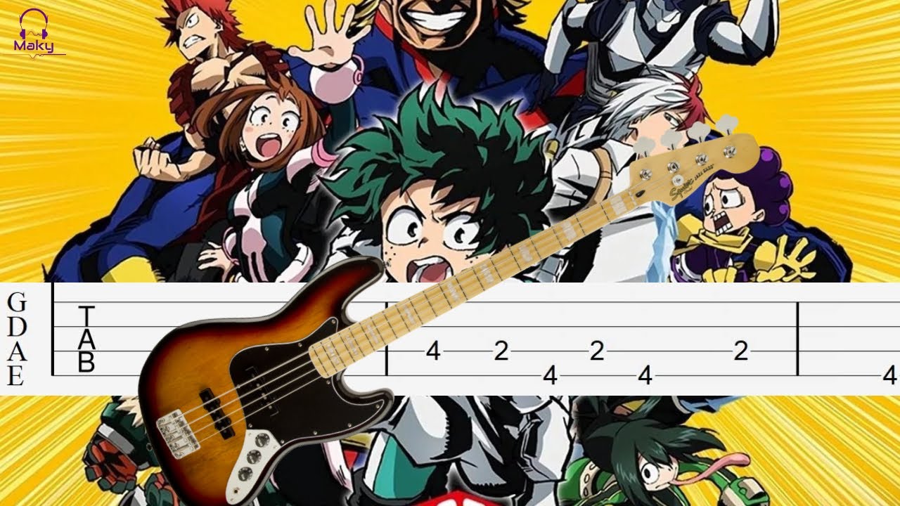 Boku No Hero Academia  - The Day [Bass Tabs Tutorial]