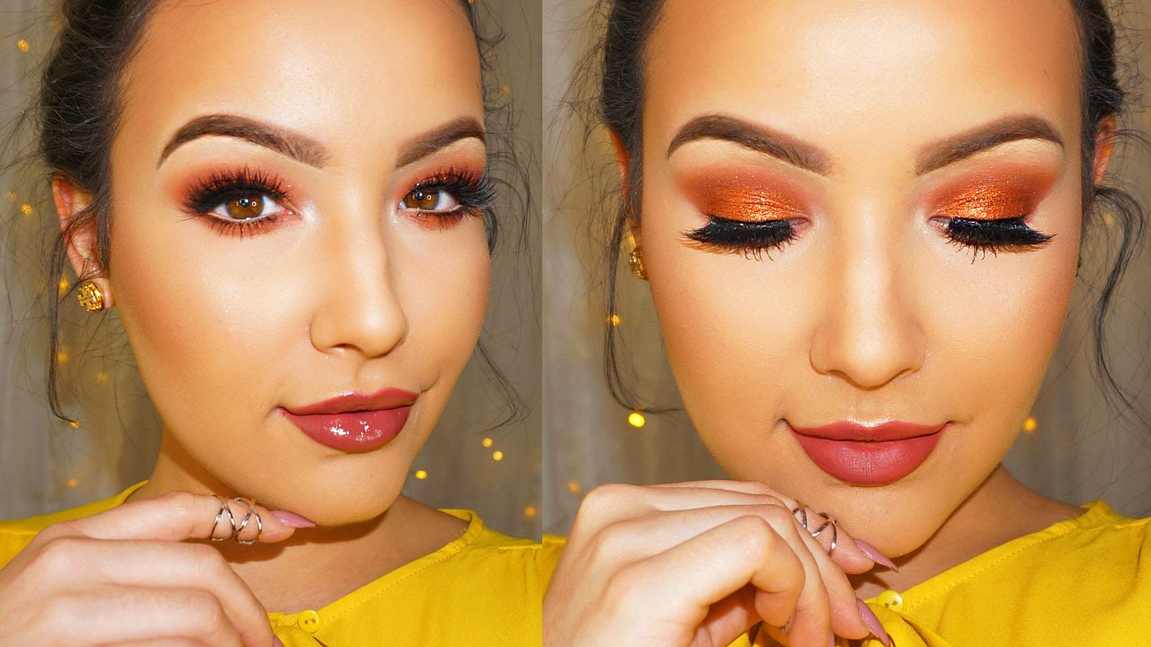 Foiled Copper Eyes + Matte OR Glossy Pinky Brown lip
