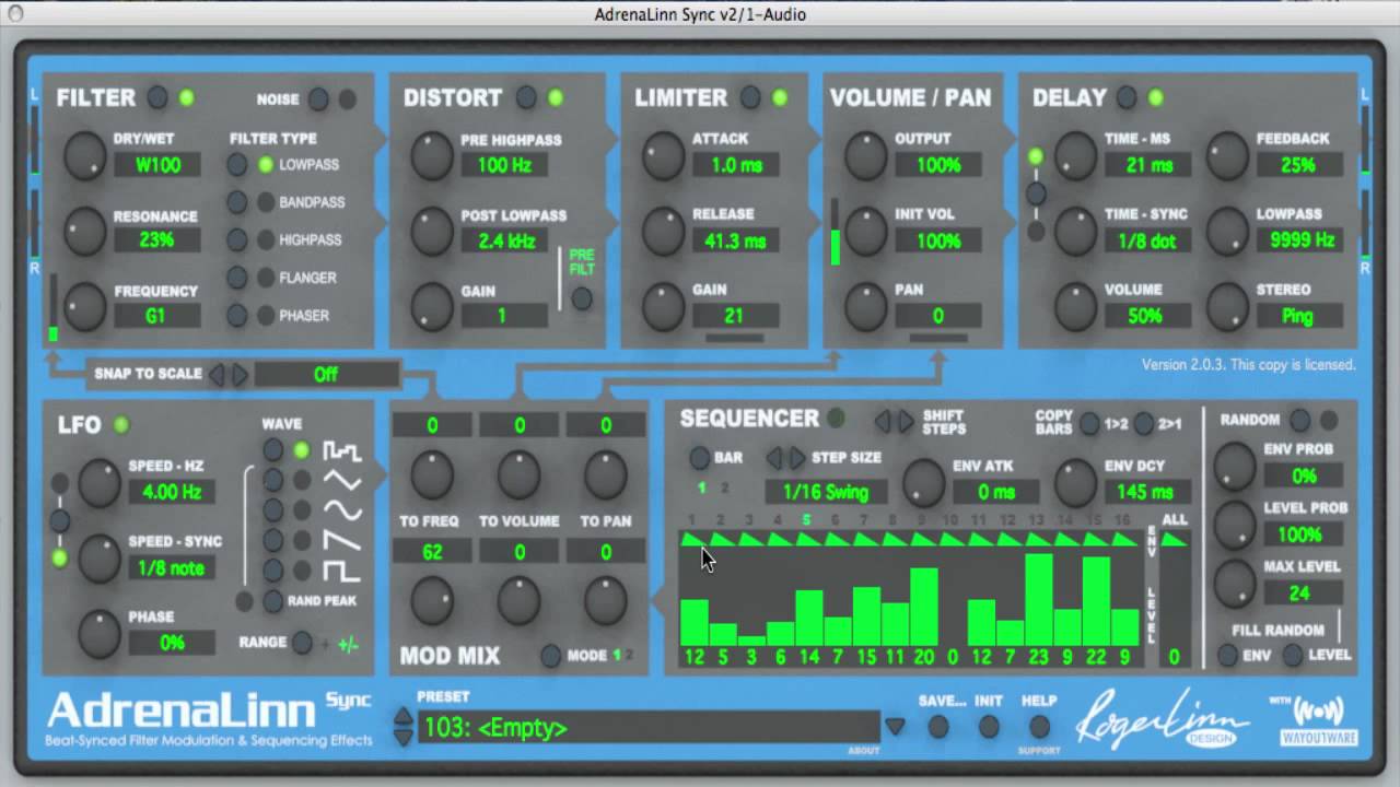 AdrenaLinn Sync v2: Sequencer Modulation