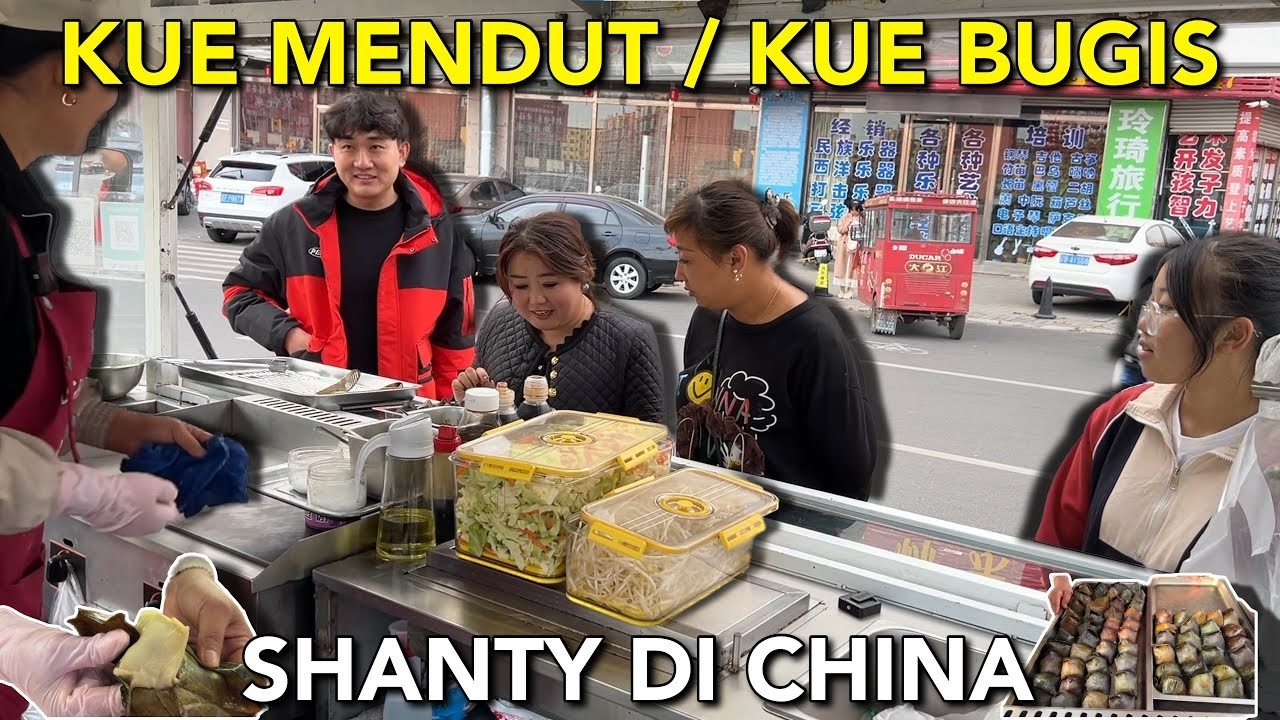 JUAL KUE MENDUT  KUE BUGIS DI CHINA LARIS MANIS, WARGA CHINA SUKA WANGI DAUN PISANG & KELAPA !