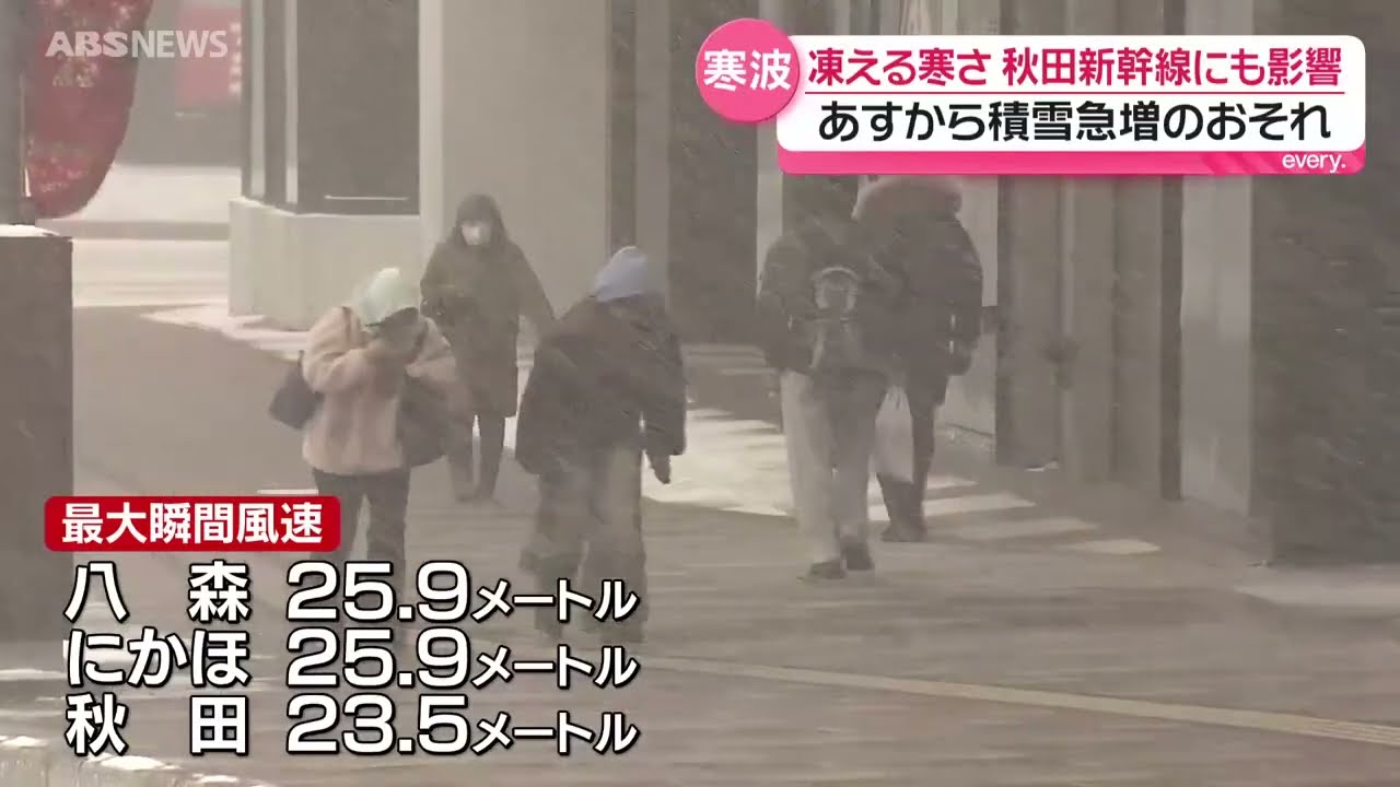 【大寒波】「東京に行けない…」秋田・20日の状況まとめ