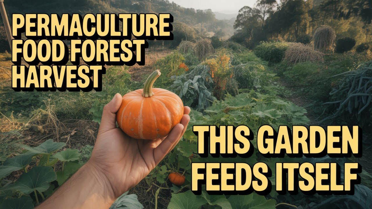 Permaculture Gardening Harvest, Backyard Sustainable Food Forest