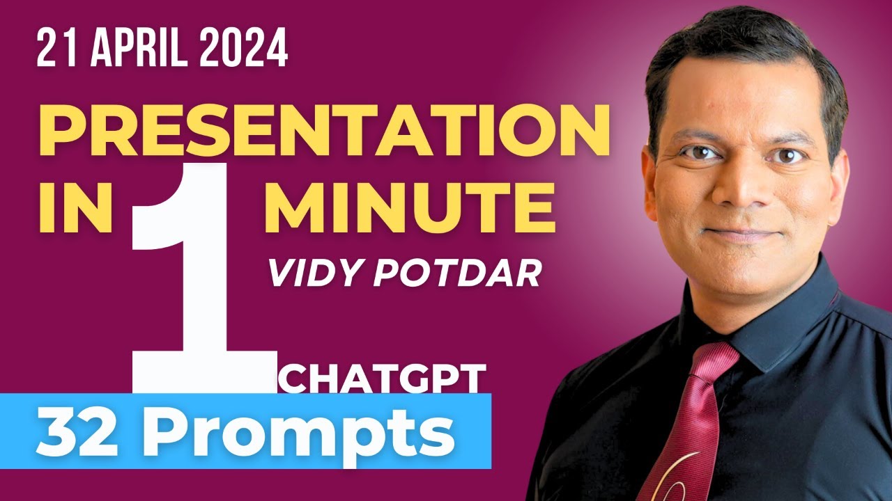 How to Prepare Your Presentation in 1 Minute | Mastering Presentations  | 32 Prompts