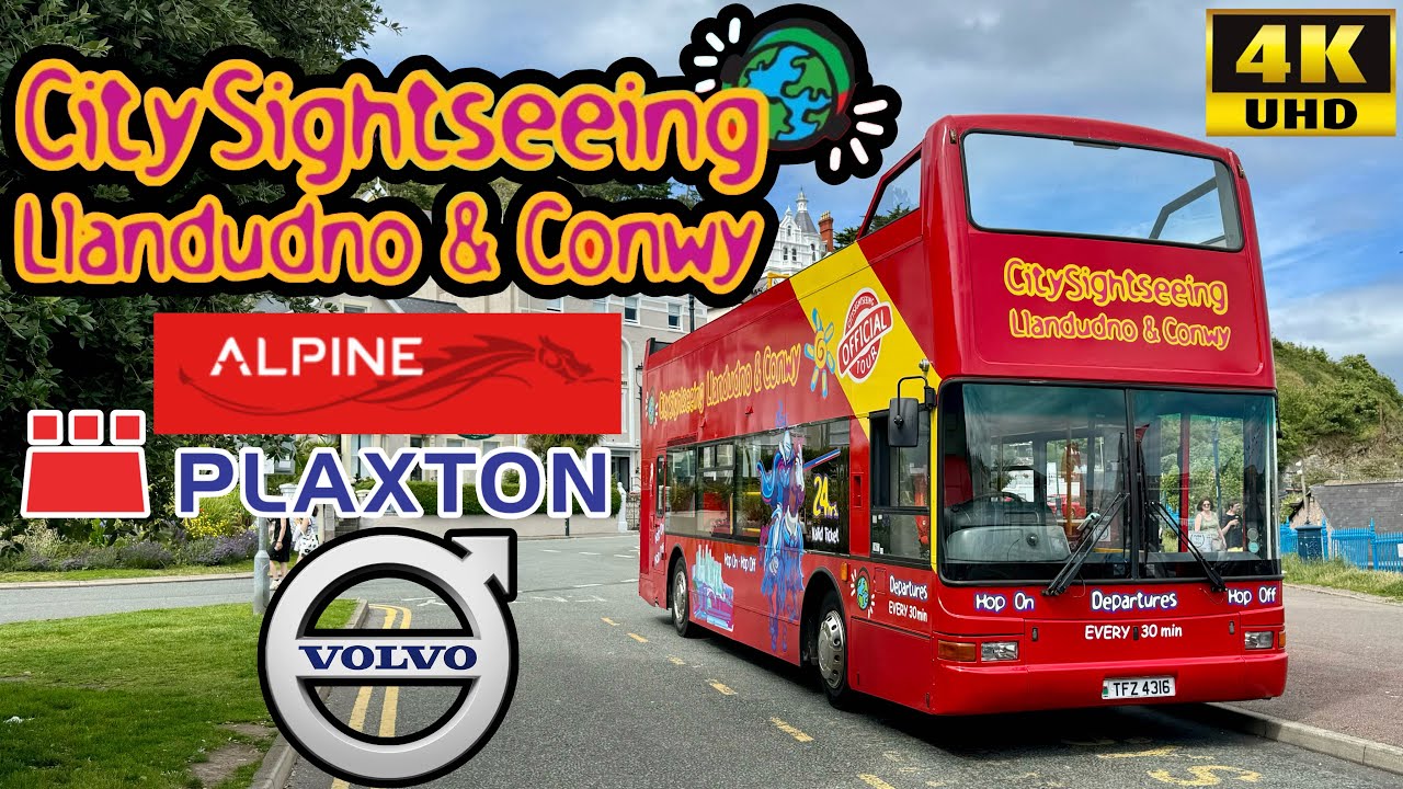 [Worldwide City Sightseeing Wales: Llandudno Pier to Conwy & Promenalde] Plaxton President VolvoB7TL