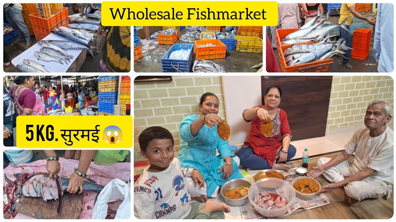 31 डिसेंबर पार्टी साठी 5 KG सुरमई 😱 | नायगाव Wholesale FishMarket 🥰