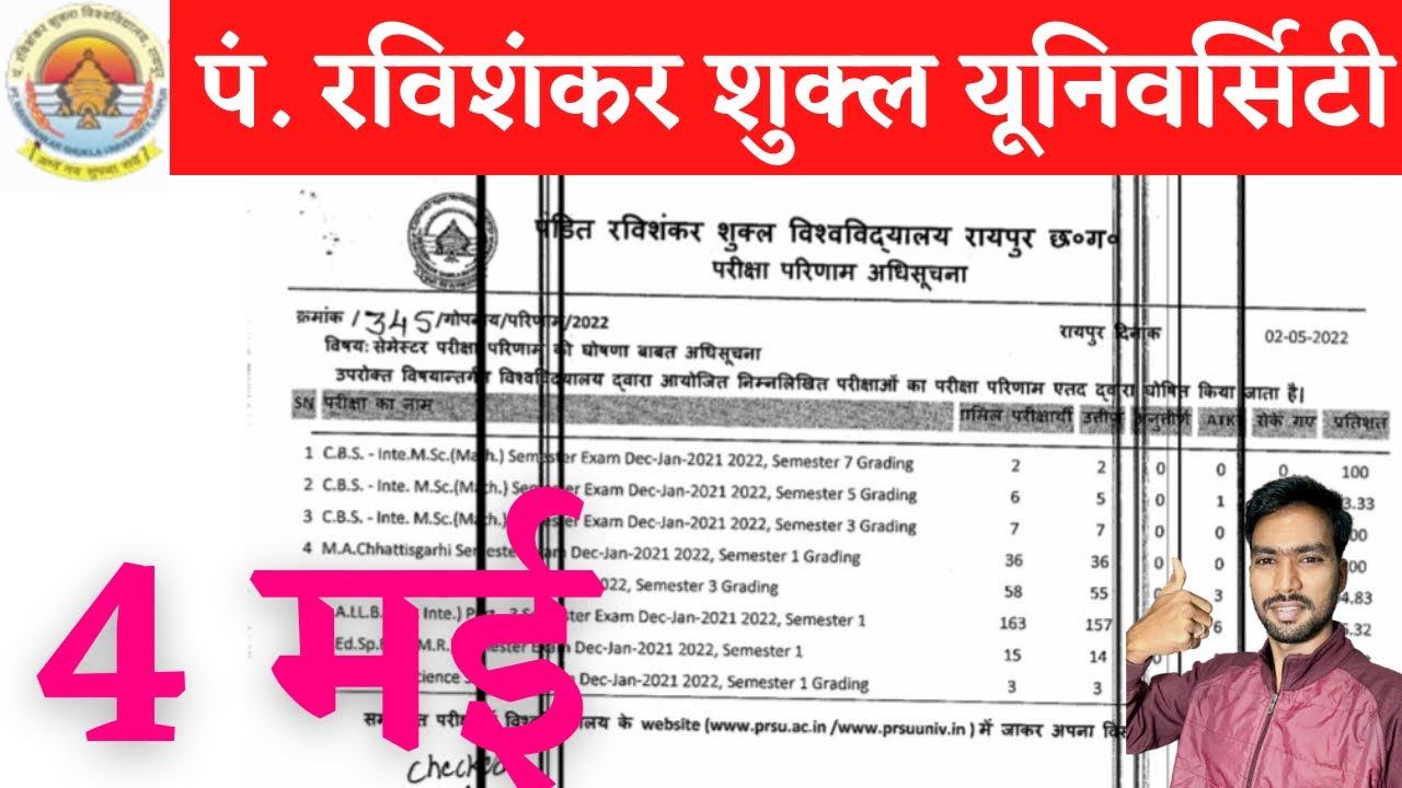 4 May 2022 | CG SEMESTER EXAM 2022 | CG COLLEGE EXAM NEWS TODAY | PRSU EXAM NEWS