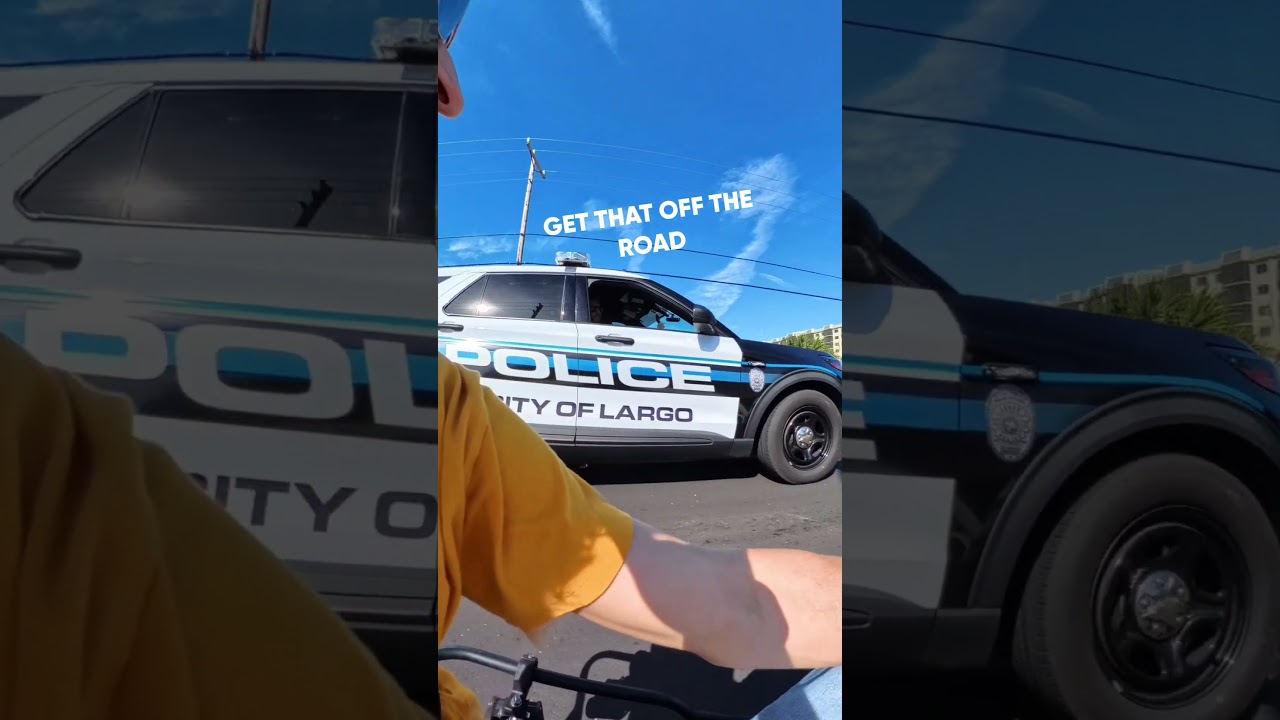 These Cops HATED My Electric Drifting Go kart #shorts #shortvideo #short #drift #florida #funny #gta