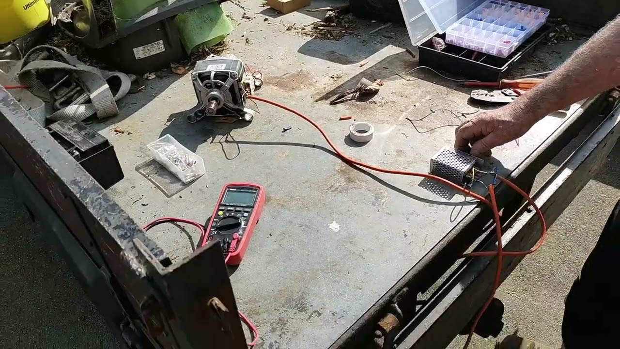 Washing Machine Motor Connected to Speed Controller