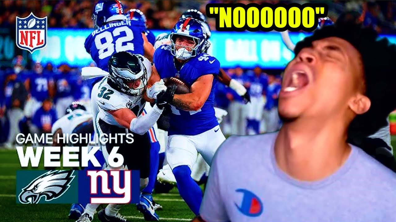 Philadelphia Eagles vs New York Giants Full Week 6 Highlights! Reaction!