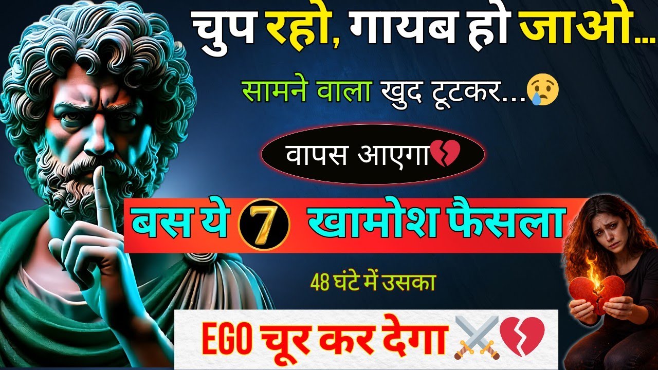 बिना मैसेज, बिना कॉल…ये 1 Silent Shift उसे अंदर से हिला देगा ⚔️💔| dark psychology | stoicism | stoic