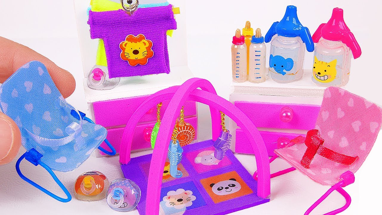 7 DIY Nursery Miniatures ~ bottle, Pacifier, Sippy Cup, etc.