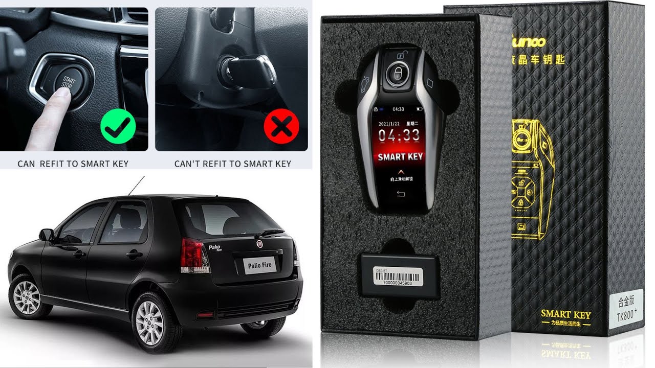 Passo a Passo: Instalação  da Chave Universal  Inteligente Smart Key LCD TK800 para Palio