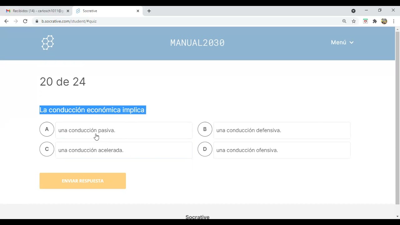 Examen Teórico COSEVI Manual del Conductor Capítulo 9 Conducción Técnica Económica y Eficiente II