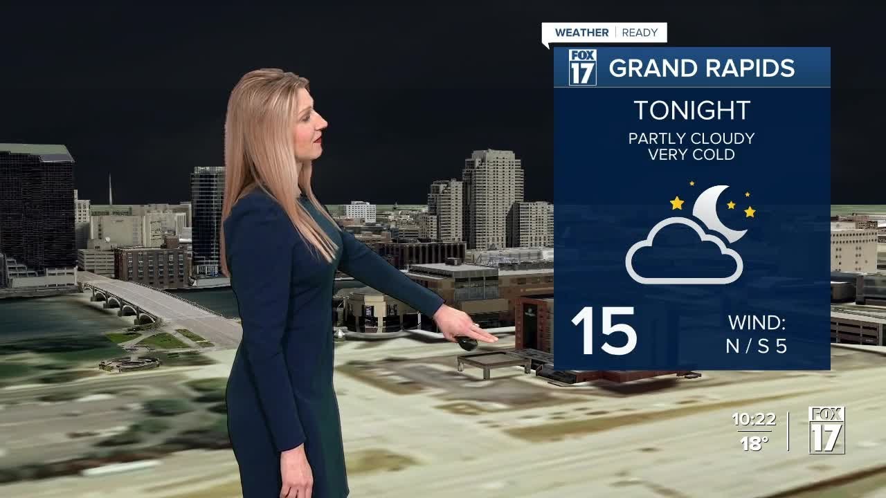 Wednesday Night Forecast: Cold, but less breezy