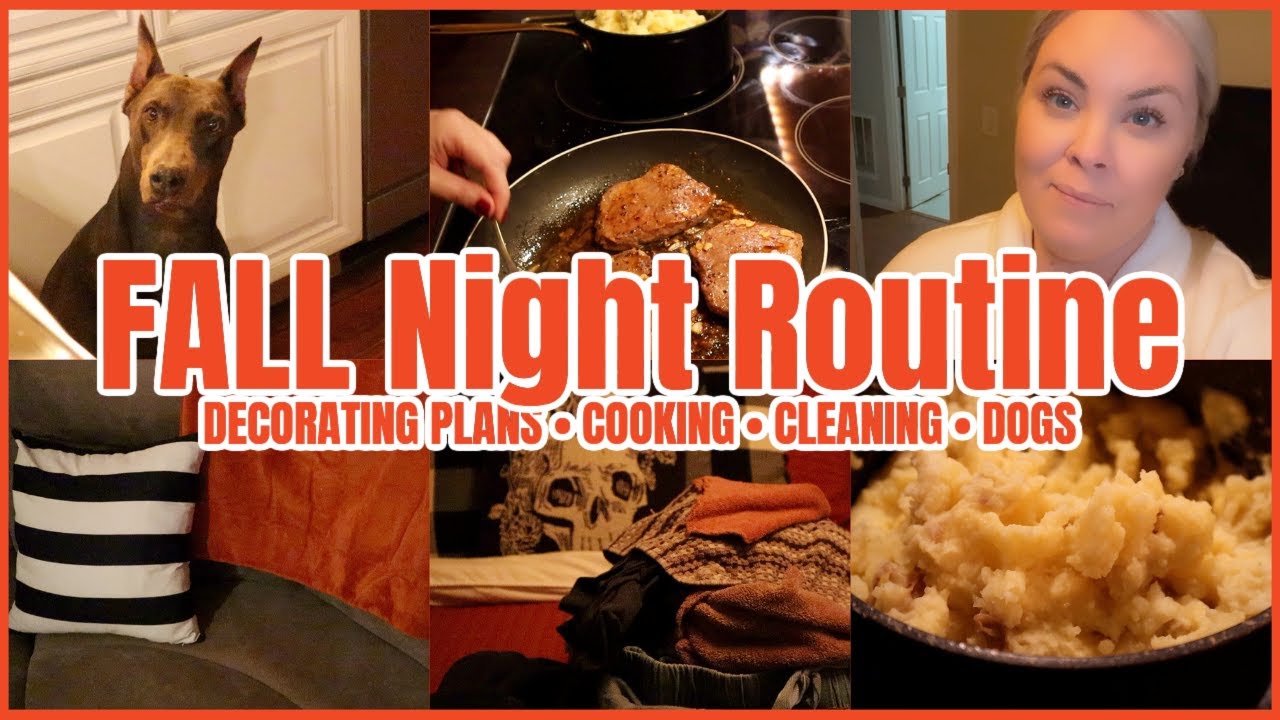 PRODUCTIVE 🍂 FALL🍂  NIGHT ROUTINE 2022 / DECOR PLANNING / COOKING / CLEANING & MORE