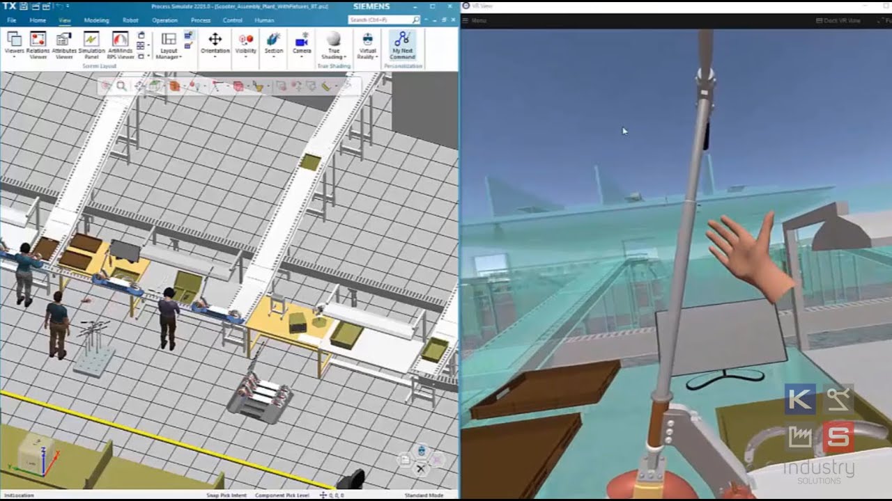 Process Simulate Human 2206 - swept volume, physics, VR sequencer, Valve Index
