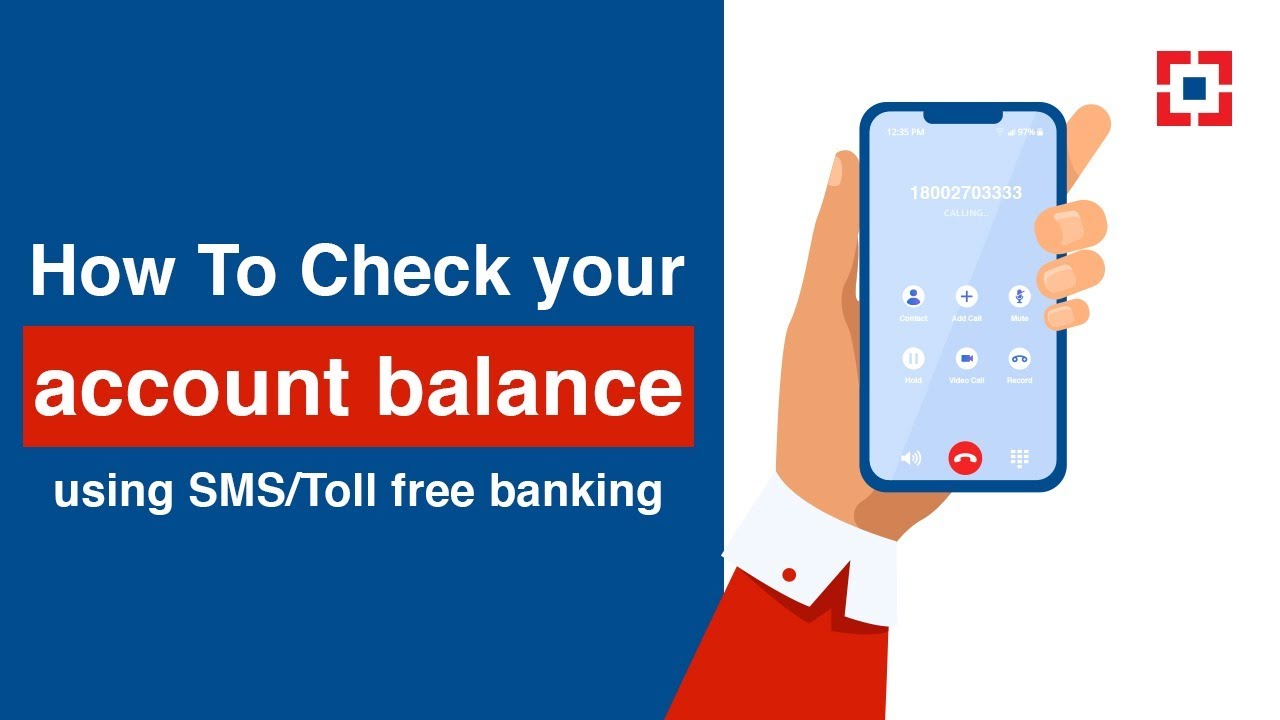 Check your account balance using SMS/Toll free banking | HDFC Bank
