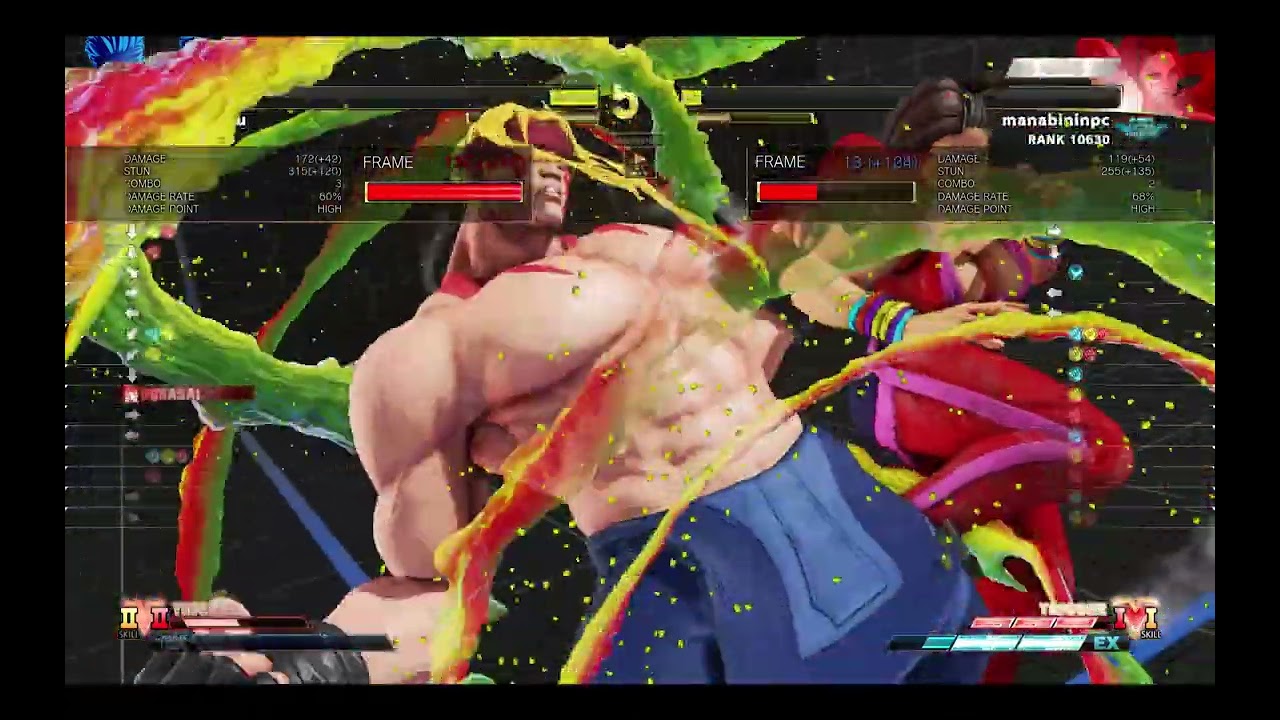 【SFV】【SFRePlayer】GunMaru（ALEX LP355776）VS manabininpc（LAURA LP25056）【21604】
