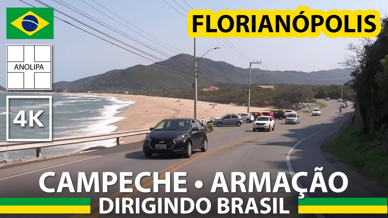 Florianópolis • CAMPECHE - ARMAÇÃO 🚙 🇧🇷 Dirigindo Brasil [4K] Tour de carro pela Ilha - DRIVING