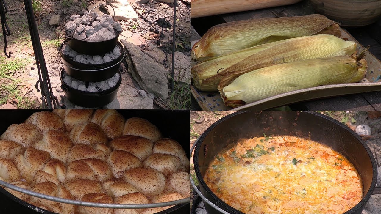 Stacking Dutch Ovens:Sweet Corn, Southwest Chicken Tacos & Monkey Bread (#616)