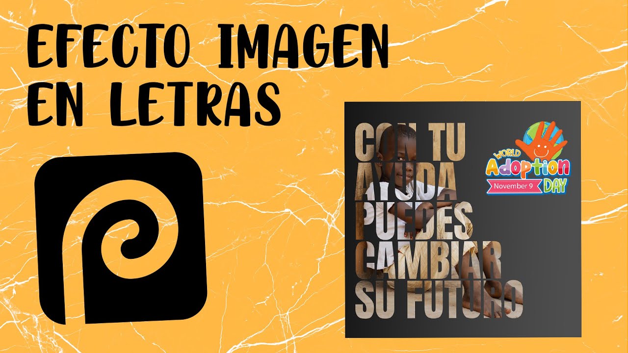 Photopea • Imagen en letras • Efecto de letras