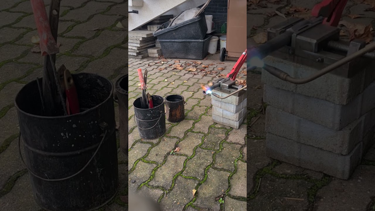 Stahl selbst Härten in Öl  DIY