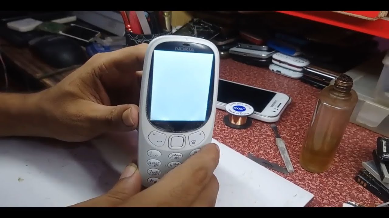 nokia 3310 white display problem