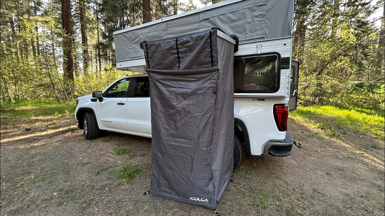 JOOLCA SHOWER TENT install video for Four Wheel Camper or All Terrain Camper