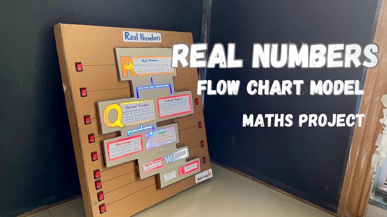 Maths project Real number flow chart model class 9-10th NakulSahuArt