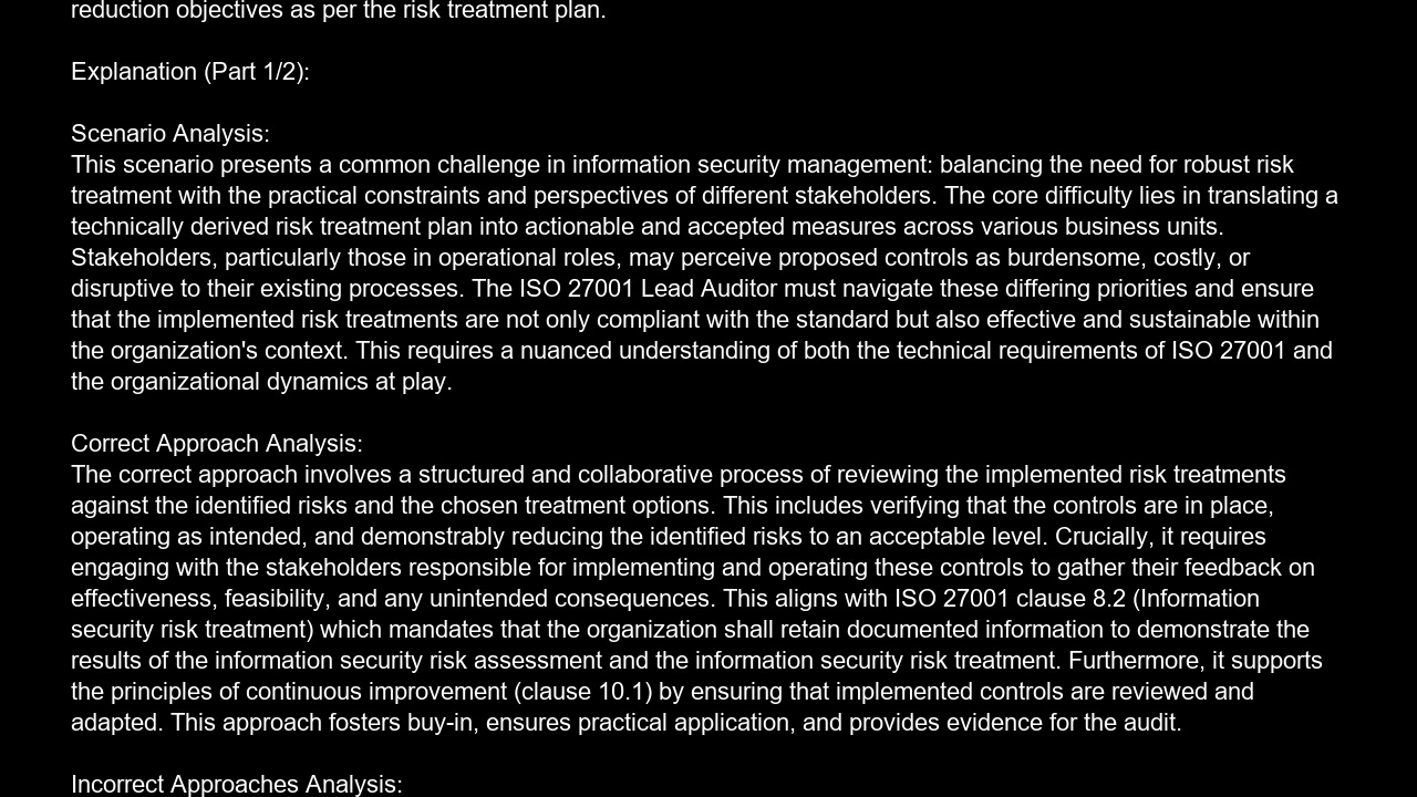 ISO 27001 Lead Auditor Free Practice Test video