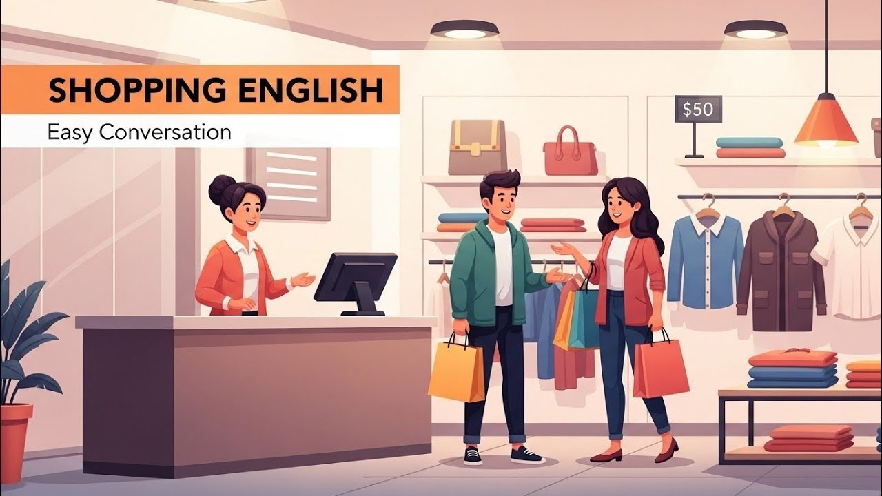 How to Speak English While Shopping (Real Dialogue)