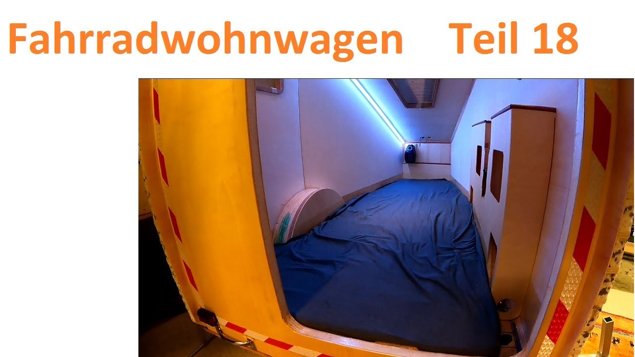 Fahrradwohnwagen #18 I Schrank. Matratze.
