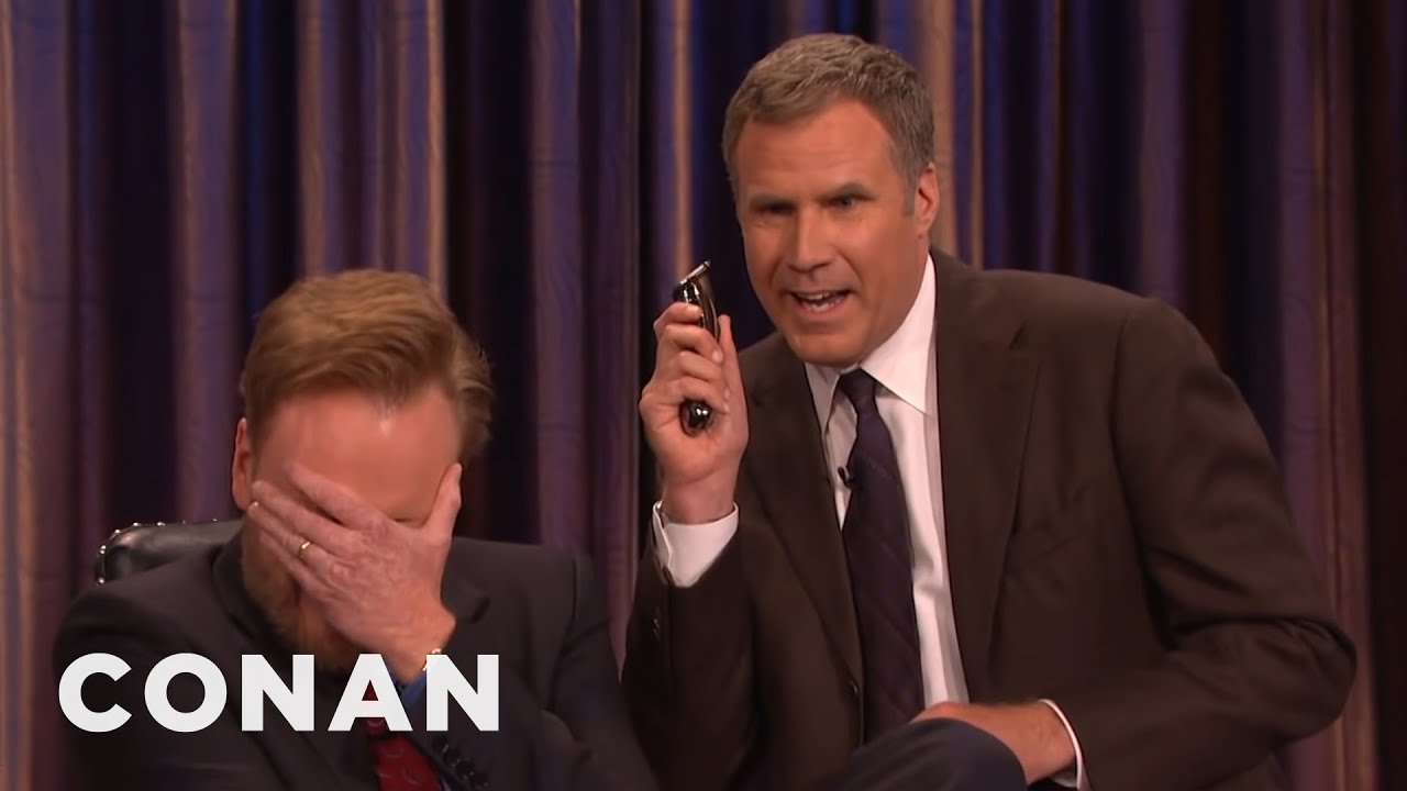 Will Ferrell And His Razor Come To Shave Conan's Beard | CONAN on TBS