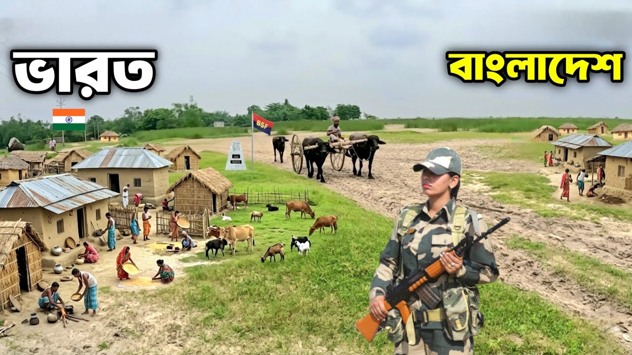 এপাশে ভারতের মুর্শিদাবাদ ওপাশে বাংলাদেশের রাজশাহী || India Bangladesh Border Village || Tiklir Char