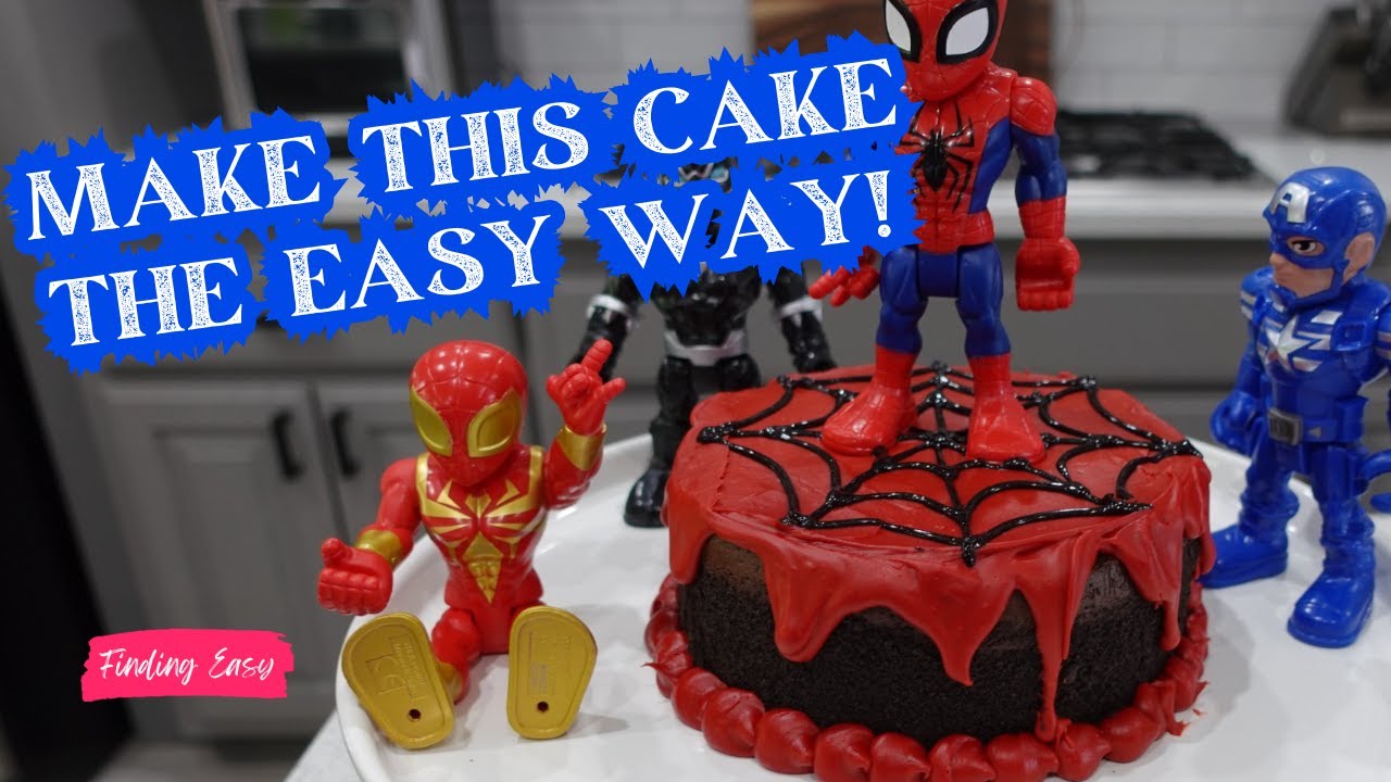 Easy DIY Spiderman Cake for Boys Birthday with Yummy Icing Hack