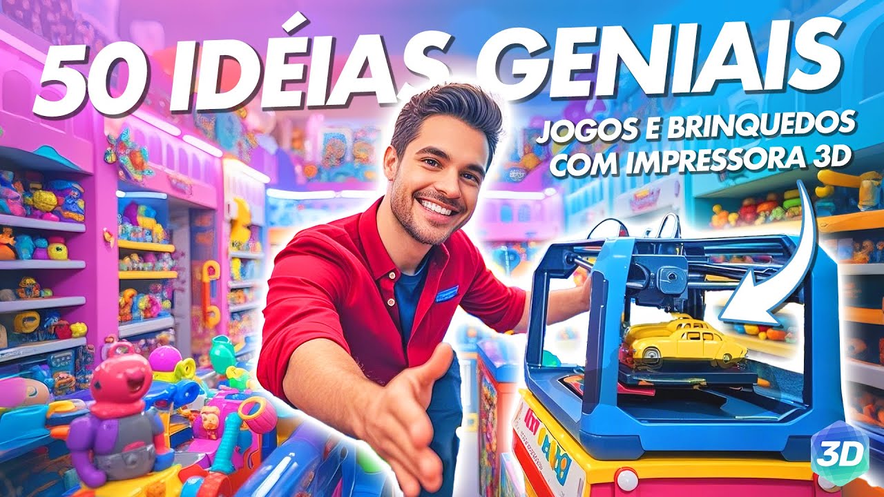 💡50 JOGOS E BRINQUEDOS GENIAIS para fazer na Impressora 3D