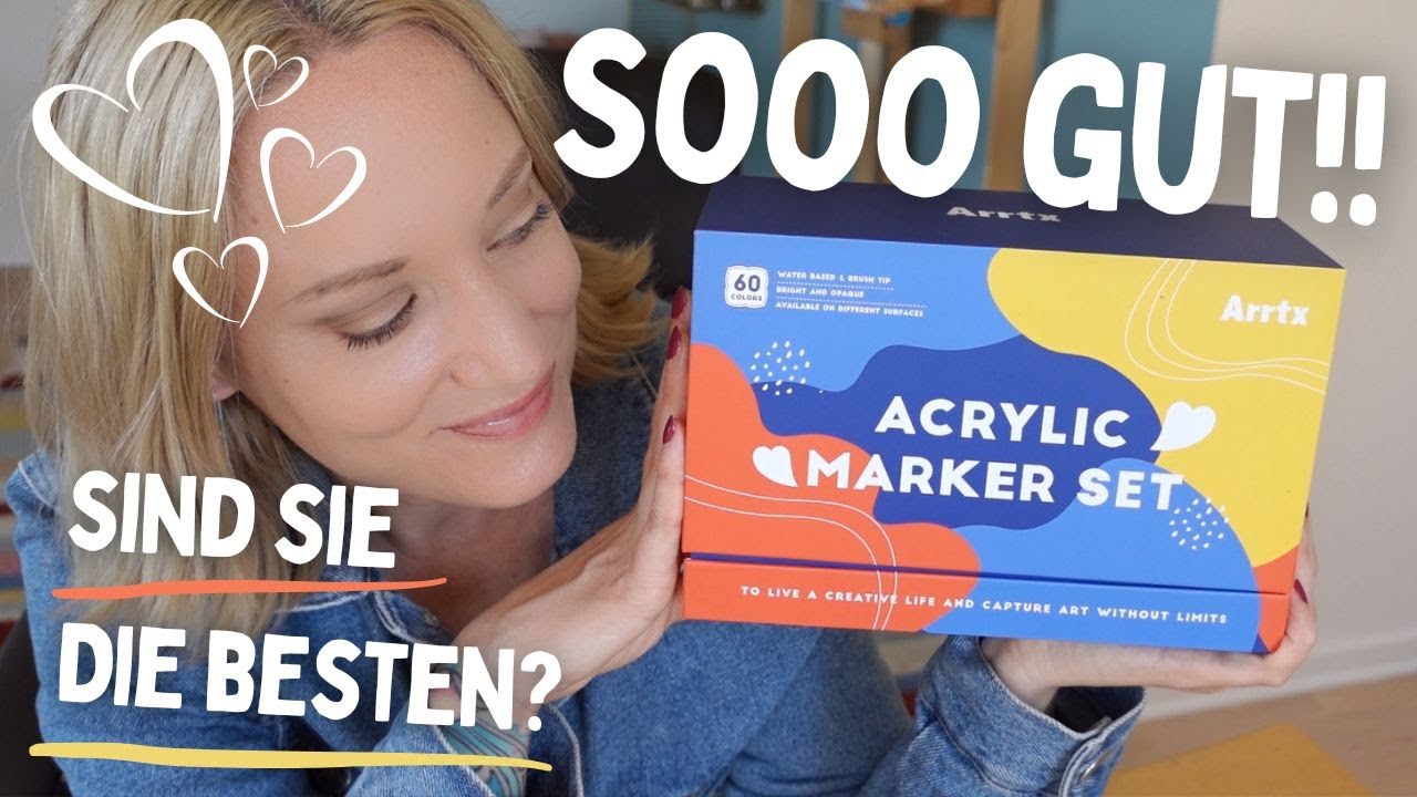 Arrtx Acrylmarker im Vergleich zu Posca - Steine bemalen, Skizzenbuch und Tests