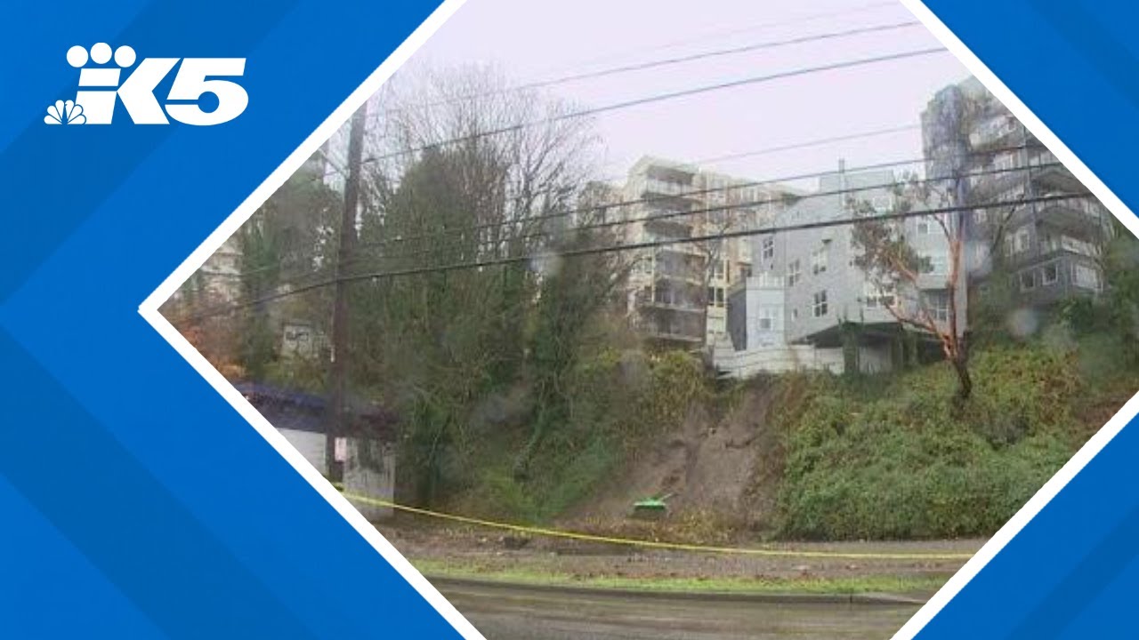 Building yellow-tagged after landslide in Seattle